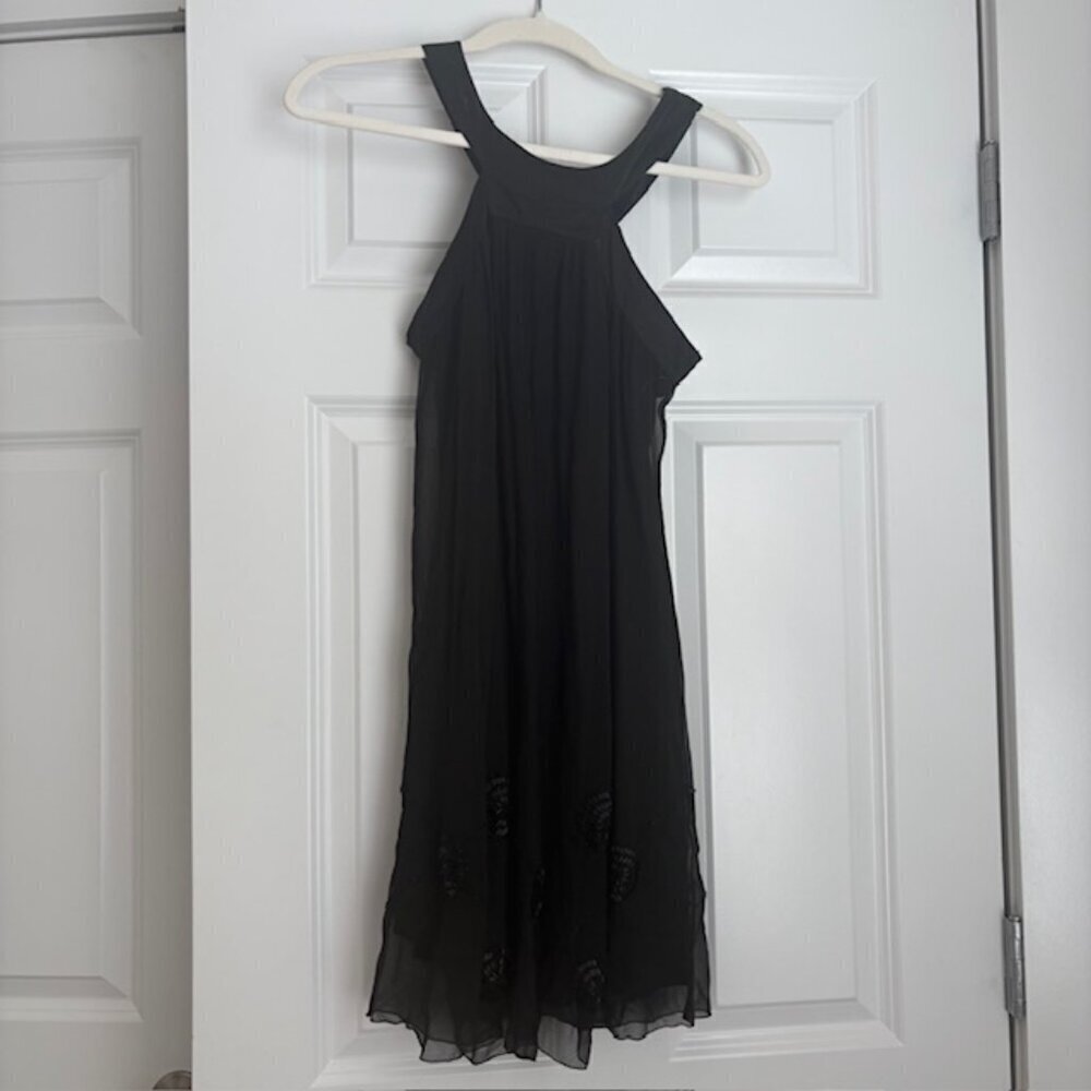 Nicola Finetti Silk Mini Dress with Beaded Medallions - Picture 7 of 7